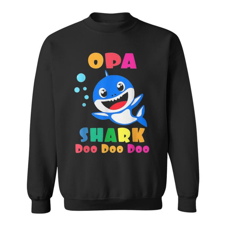 Opa Shark  Funny Fathers Day Gift For Mens Dad Sweatshirt