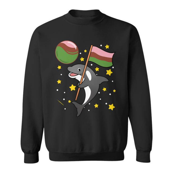 Orca In Space Gynesexual Pride Sweatshirt