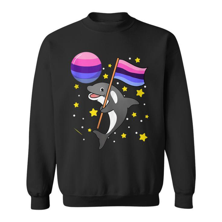 Orca In Space Omnisexual Pride Sweatshirt