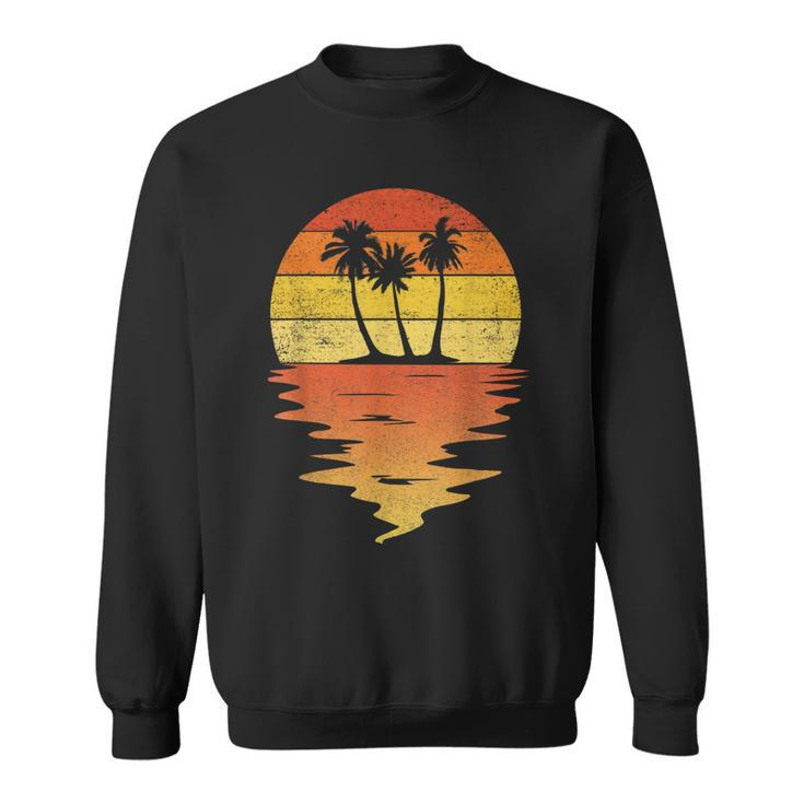 Palm Trees  Retro Sunset 70S Vintage Palm Trees  Sweatshirt