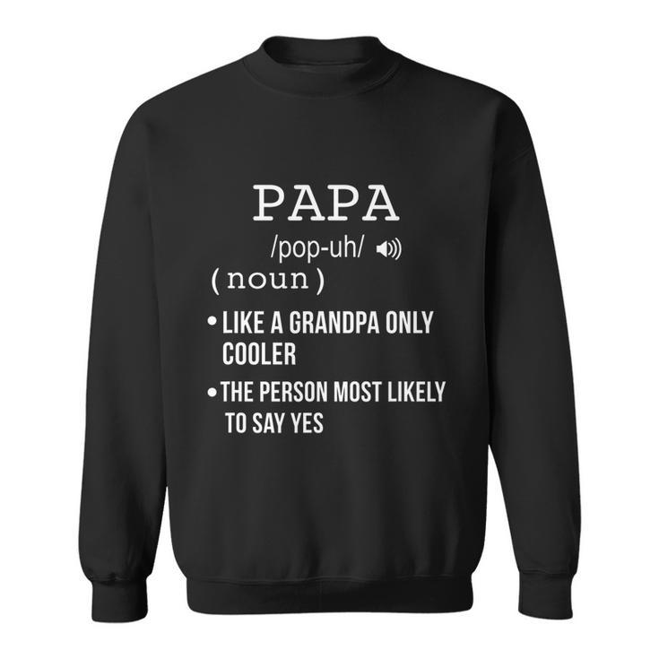 Papa Gift From Grandkids Fathers Day Shirt Papa Definition Sweatshirt