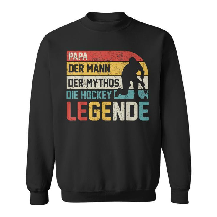 Papa Hockey Legende Sweatshirt, Retro Hockeyspieler Design