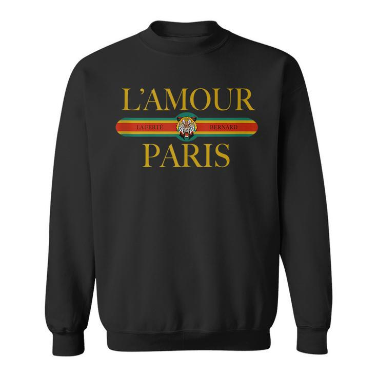 Paris Lamour - Fashion Tiger Face - I Love Paris - Retro  Sweatshirt