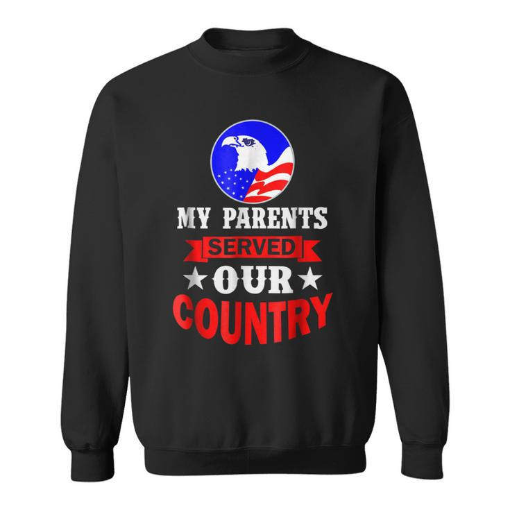 Patriotic  For Military Families For Serving Parents Sweatshirt