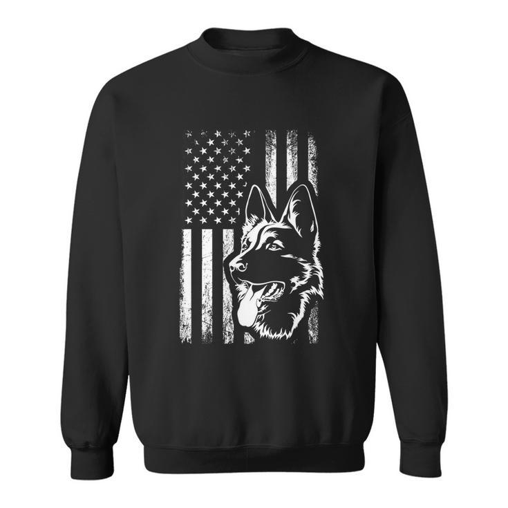 Patriotic German Shepherd American Flag Dog Lover Gift Tshirt V4 Sweatshirt