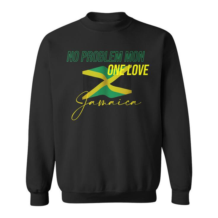 Patriotic One Love Jamaica Pride Clothing Jamaica Flag Color  Sweatshirt