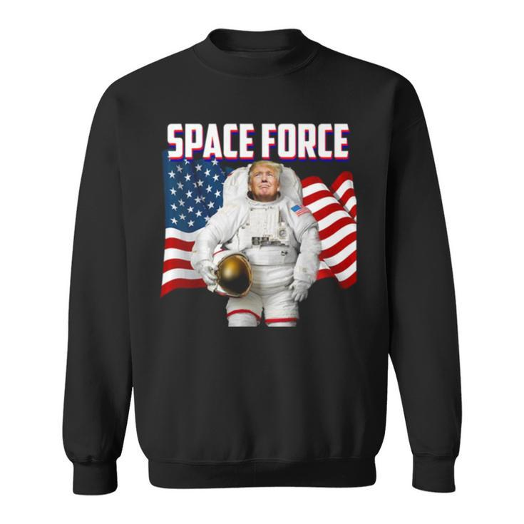 Patriotic Space Force American Flag Donald Trump Sweatshirt