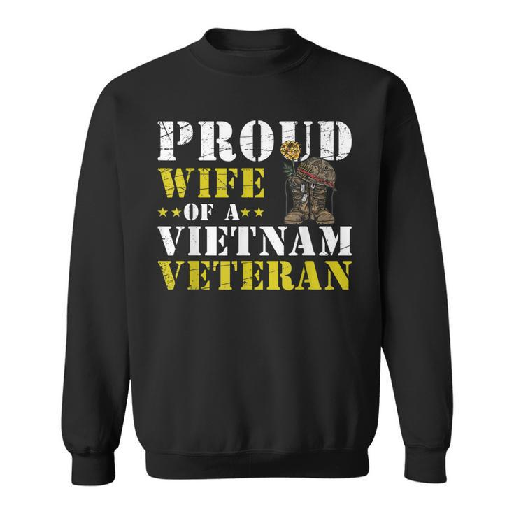 Patriotic Vietnam Veteran Wife Gift Veterans Day Men Women Sweatshirt Graphic Print Unisex