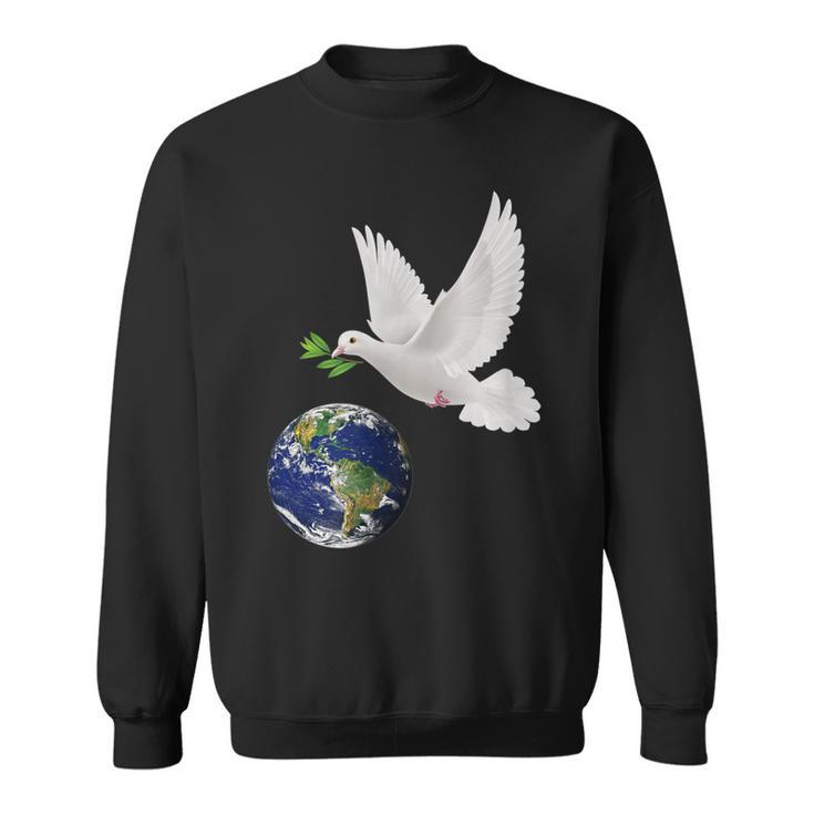 Peace Dove World Peace Earth Peace White Peace Dove Men Women Sweatshirt Graphic Print Unisex