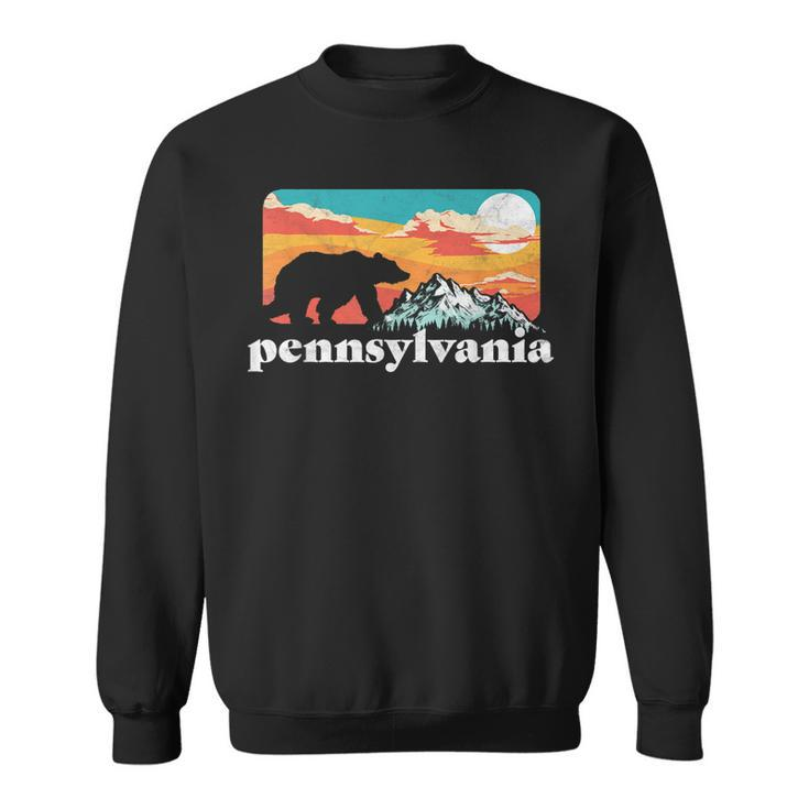 Pennsylvania Retro Bear & Mountain Vintage 80S Sweatshirt