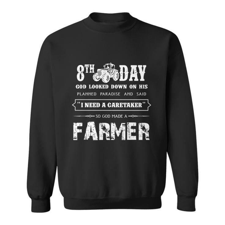 Perfect Farmer T-Shirt Gift On The 8Th Day God Made Farmer Men Women Sweatshirt Graphic Print Unisex