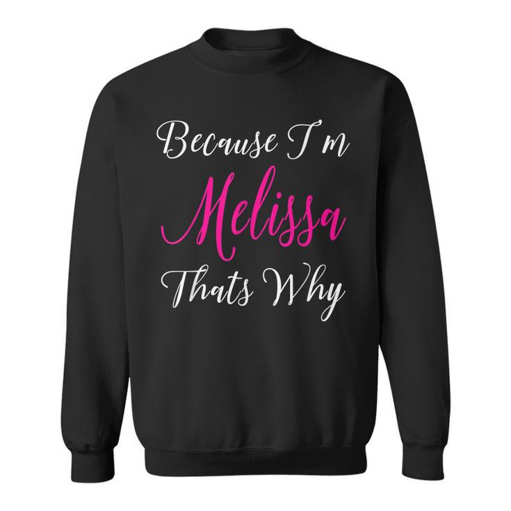 Personalized Gift Melissa Name Custom Women Cute Pink Men Women Sweatshirt Graphic Print Unisex