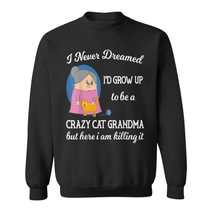 Pet I Never Dreamed Id Grow Up To Be A Crazy Cat Grandma Sweatshirt