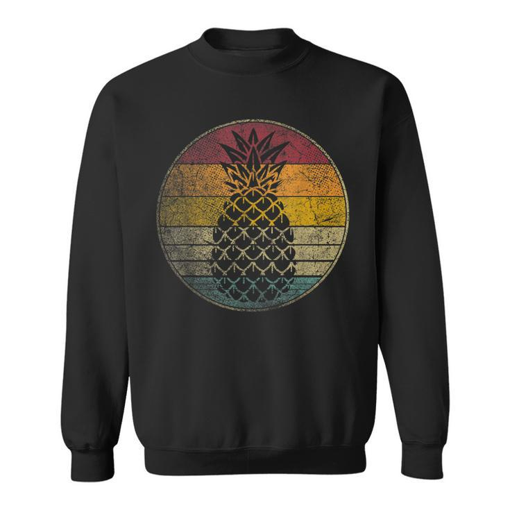 Pineapple  Fruit Retro Style Vintage 70S 80S 90S Gift  Sweatshirt