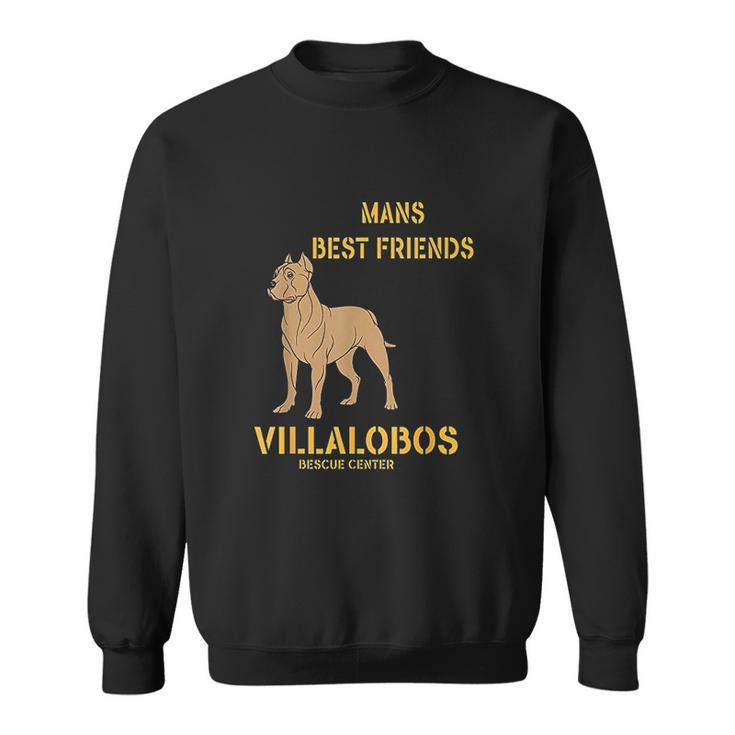 Pitbull Mans Best Friend Villalobos Rescue Center Men Women Sweatshirt Graphic Print Unisex