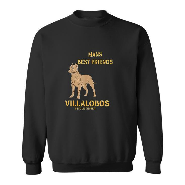 Pitbull Mans Best Friend Villalobos Rescue Men Women Sweatshirt Graphic Print Unisex