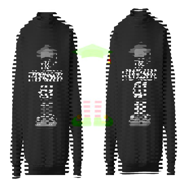 Professor Elf Family Matching Group Christmas Teacher Men Women Sweatshirt Graphic Print Unisex