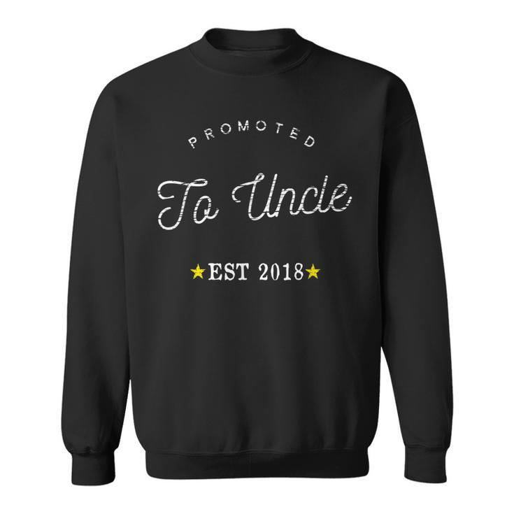 Promoted To Uncle  New Baby To Be Expecting Pop Retro Sweatshirt