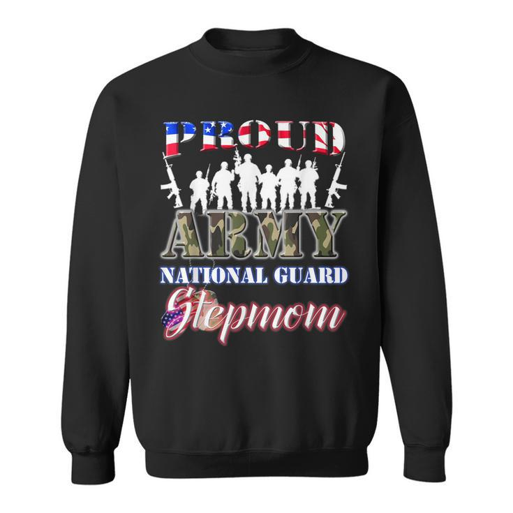 Proud Army National Guard Stepmom  US Military Gift  Men Women Sweatshirt Graphic Print Unisex