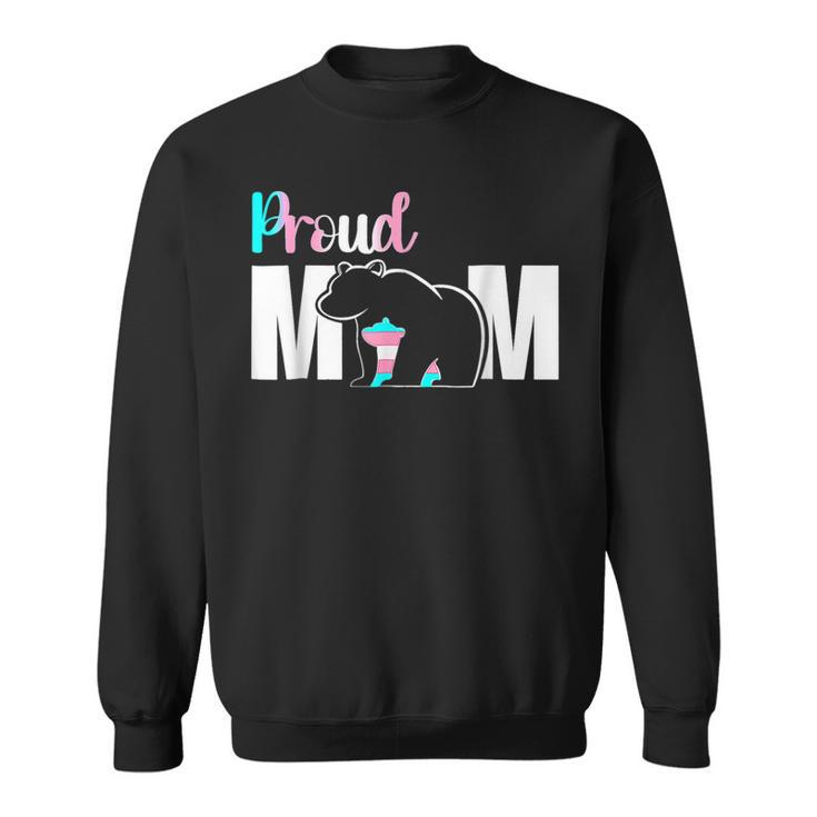 Proud Mom Mothers Day Transgender Lgbt Mama Bear Hug Love  Sweatshirt