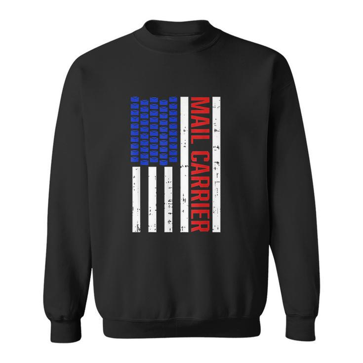 Proud Patriotic Postal Worker American Flag Us Postal Worker V2 Men Women Sweatshirt Graphic Print Unisex