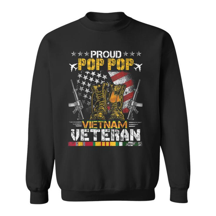 Proud Pop Pop Of Vietnam Veteran Us Flag Gifts Proud Veteran  Sweatshirt
