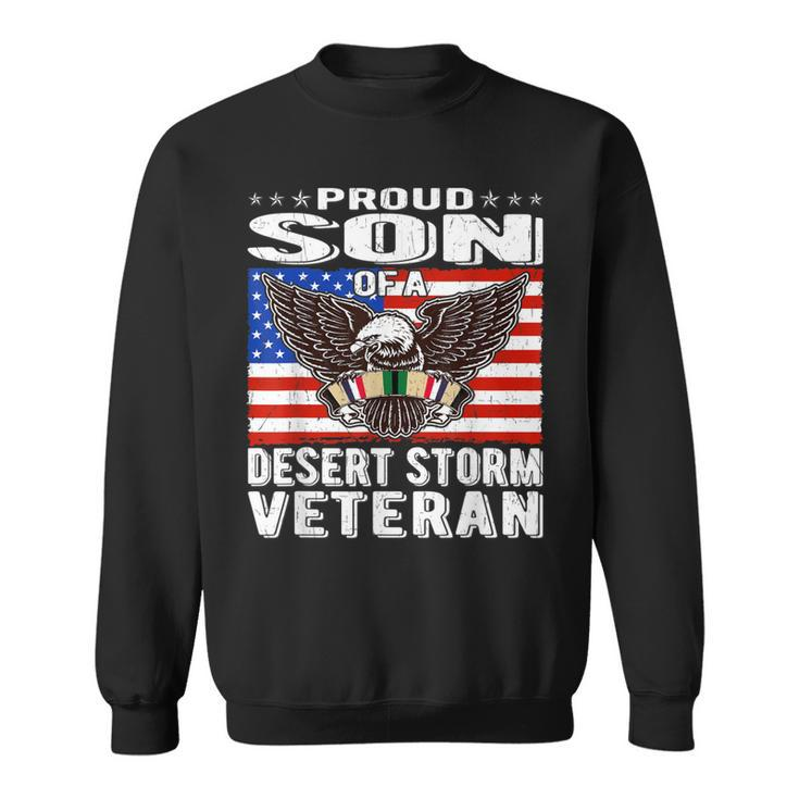 Proud Son Of Desert Storm Veteran Persian Gulf War Veterans  Men Women Sweatshirt Graphic Print Unisex