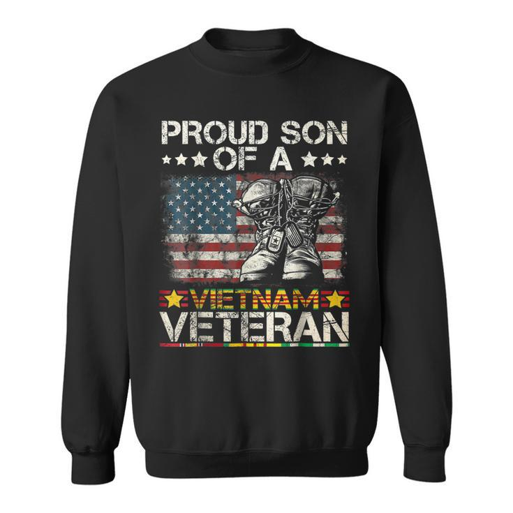 Proud Son Of Vietnam Veteran Us Flag  V2 Sweatshirt
