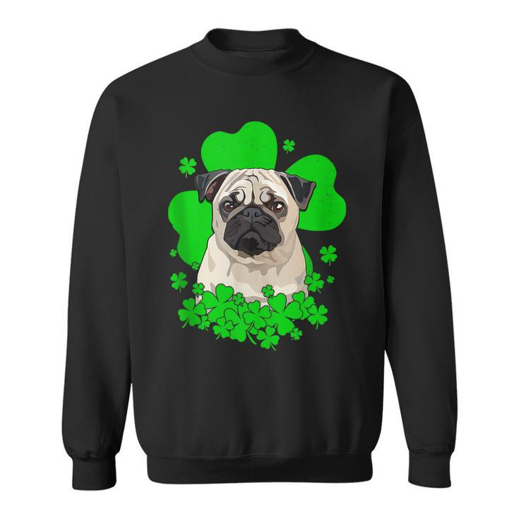 Pug St Patricks Day Clovers  Sweatshirt
