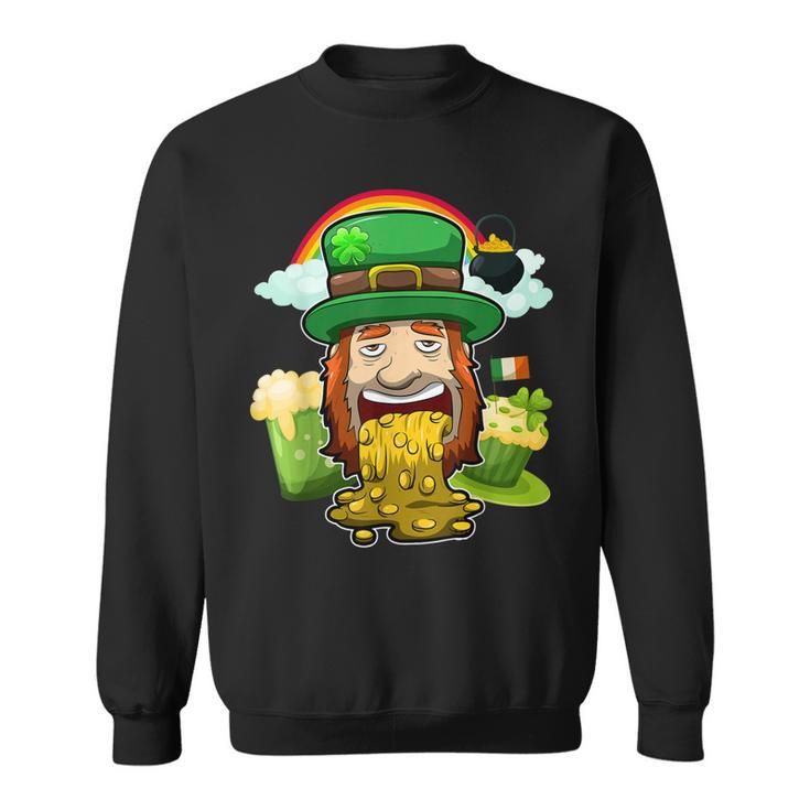 Puking Leprechaun St Patricks Day Irish Drinking Party  Sweatshirt