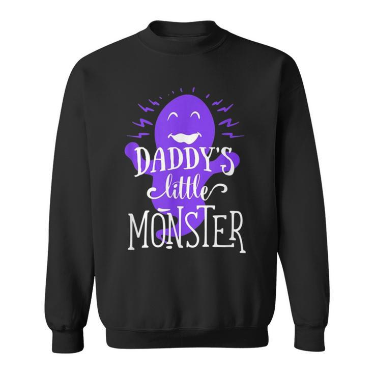 Purple Little Monster Halloween Single Dad Sweatshirt