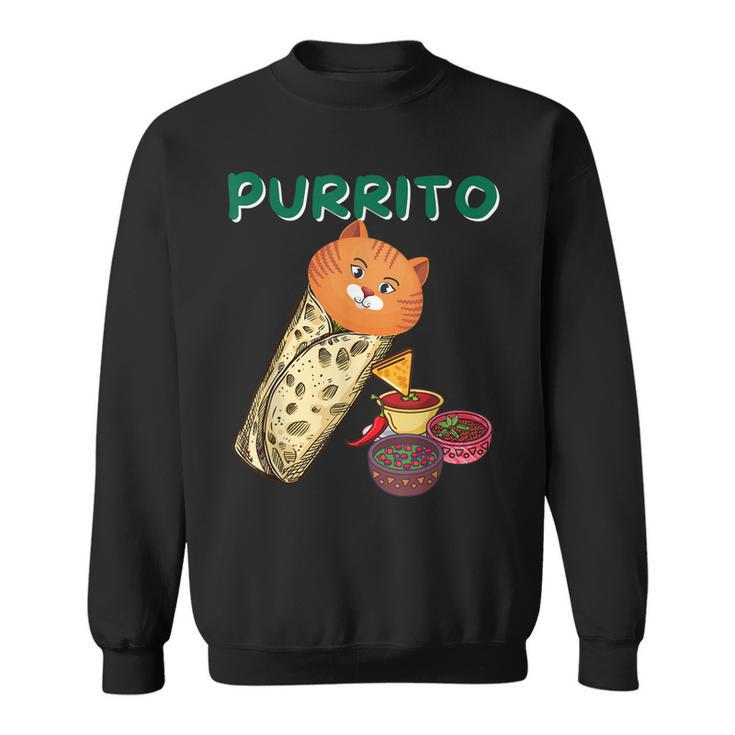Purrito Cat In A Burrito - Cat Lover Mexican Food Kitty  Sweatshirt