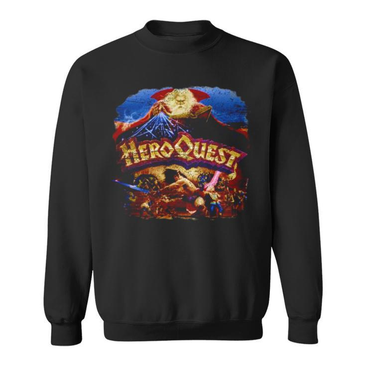 Quest Of Heroes Distressed Sweatshirt
