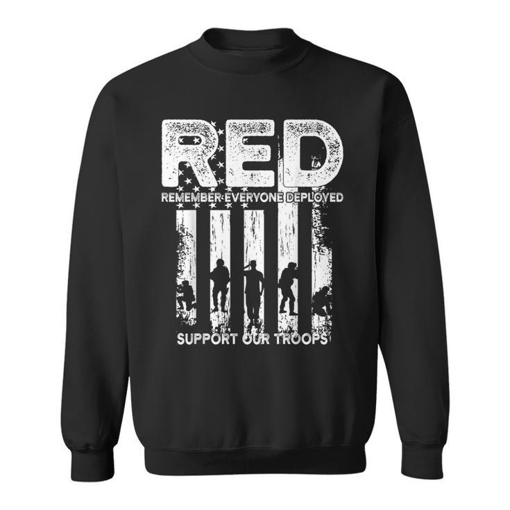Red Friday Military Veteran Support Our Troops  Sweatshirt