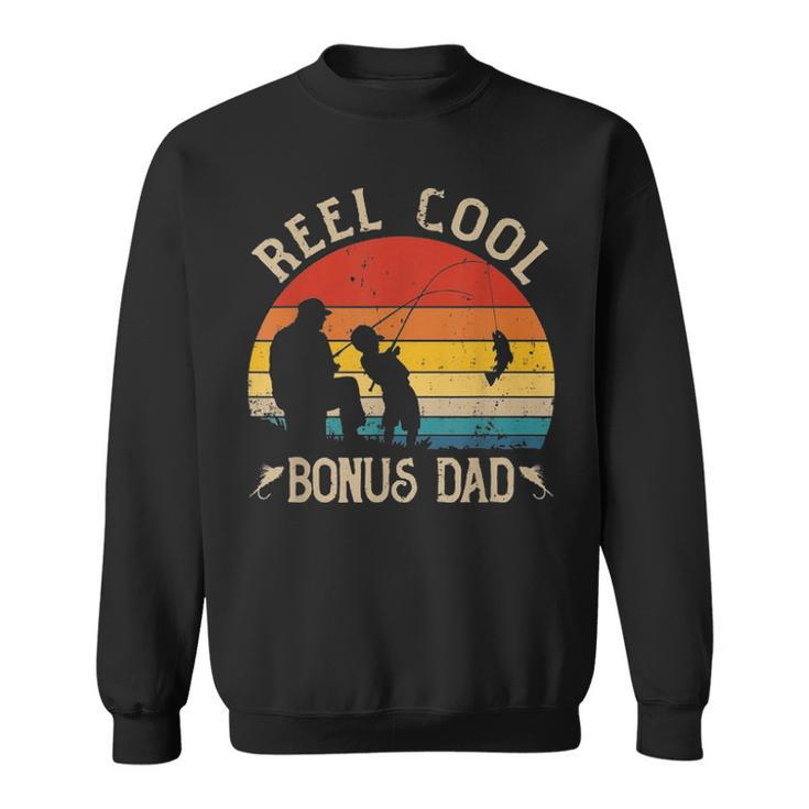 Reel Cool Bonus Dad  Fishing Fathers Day T Gift Sweatshirt