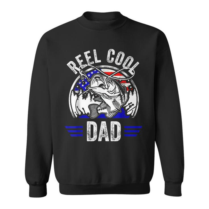 Reel Cool Dad Fathers Day Fisherman Fishing Vintage  Sweatshirt