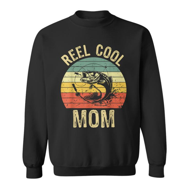 Reel Cool Mom Fishing Gifts Women Fishing Lovers Retro  Sweatshirt