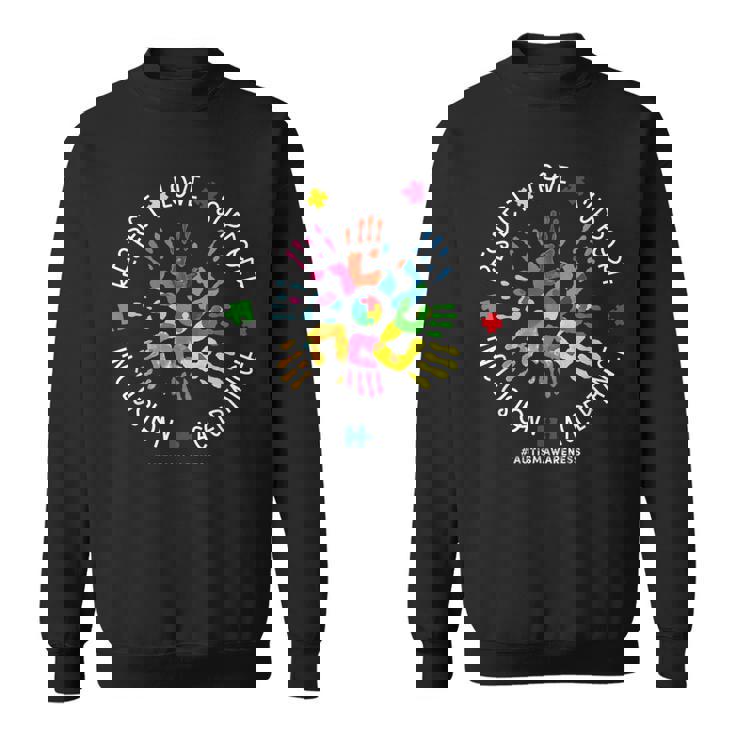 Respect Love Support Autism Awareness Support Autism  Sweatshirt