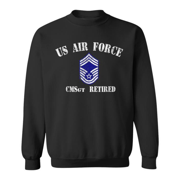 Retired Air Force Chief Master Sergeant Military Veteran  Men Women Sweatshirt Graphic Print Unisex