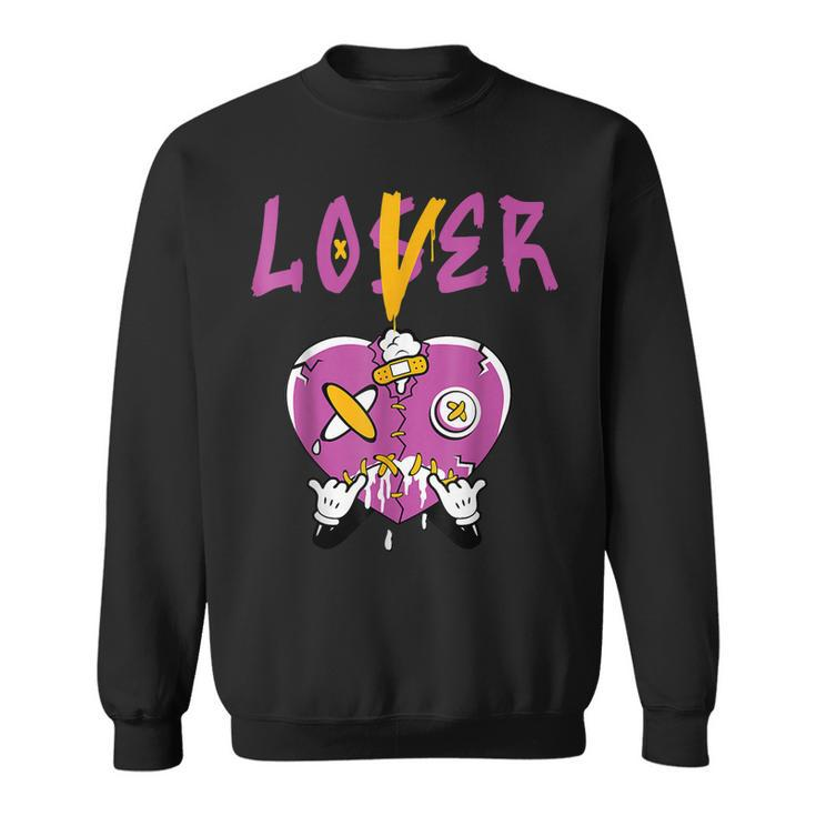 Retro 1 Brotherhood Loser Lover Heart Dripping Shoes Sweatshirt