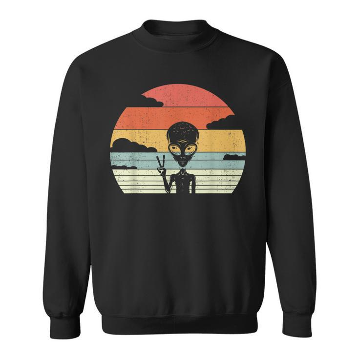 Retro Alien Extraterrestrial Space - Vintage Alien  Sweatshirt