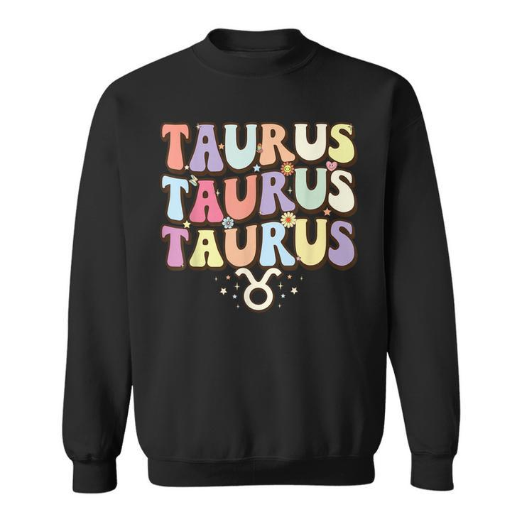 Retro Astrology Zodiac Sign April Or May Birthday Taurus  Sweatshirt