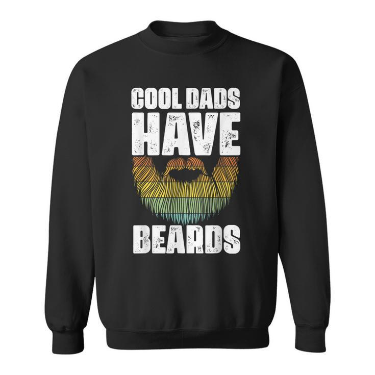 Retro Cool Dads Have Beards Vintage Fathers Day Best Dad  Sweatshirt