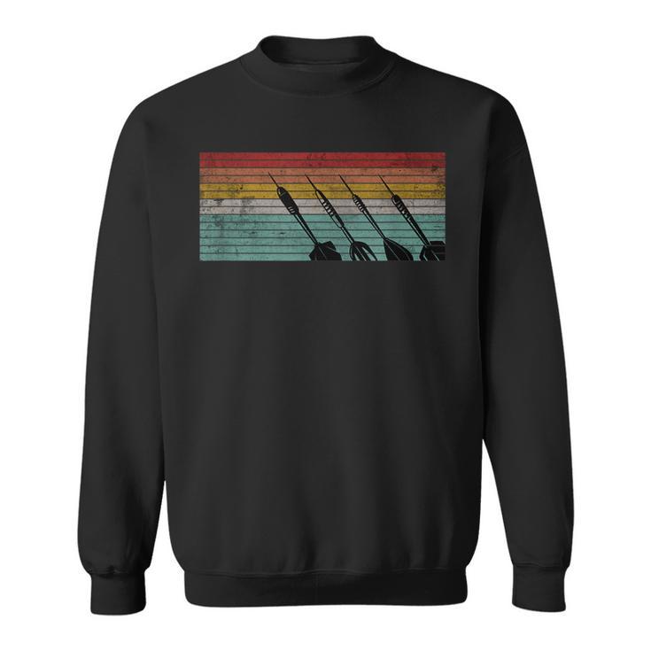 Retro Dartpfeile Vintage Dart Flights Darts Dartspieler Sweatshirt