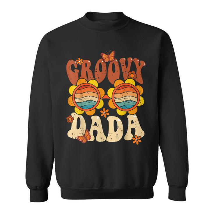 Retro Groovy Dada 70S Aesthetic 1970S Fathers Day  Sweatshirt