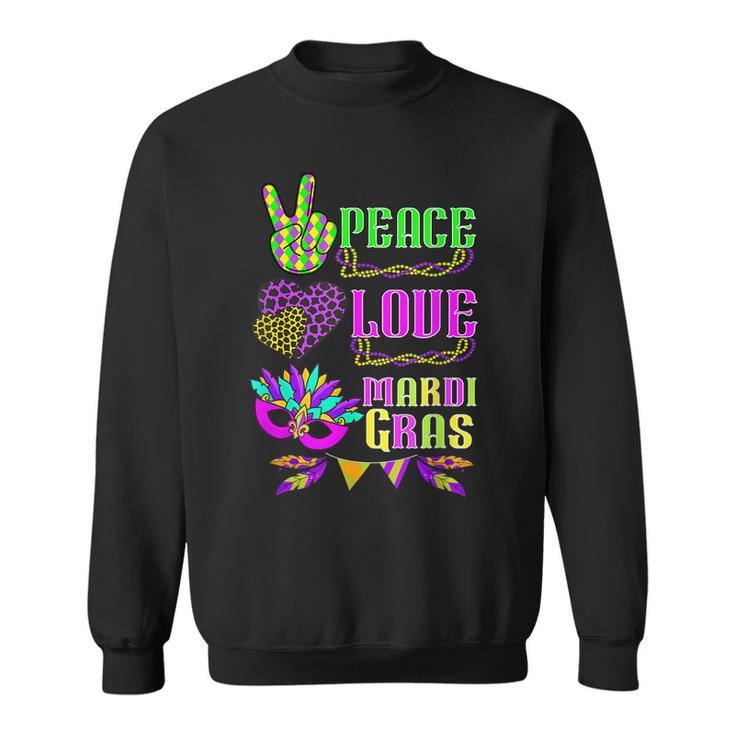 Retro Mardi Gras Love Mardi Gras Mardi Gras  Sweatshirt