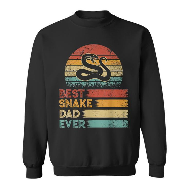 Retro Vintage Best Snake Dad Ever Distressed Animals Lover  Sweatshirt