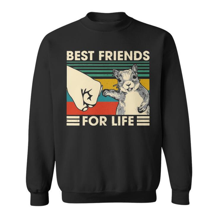 Retro Vintage Squirrel Best Friend For Life Fist Bump V2 Sweatshirt