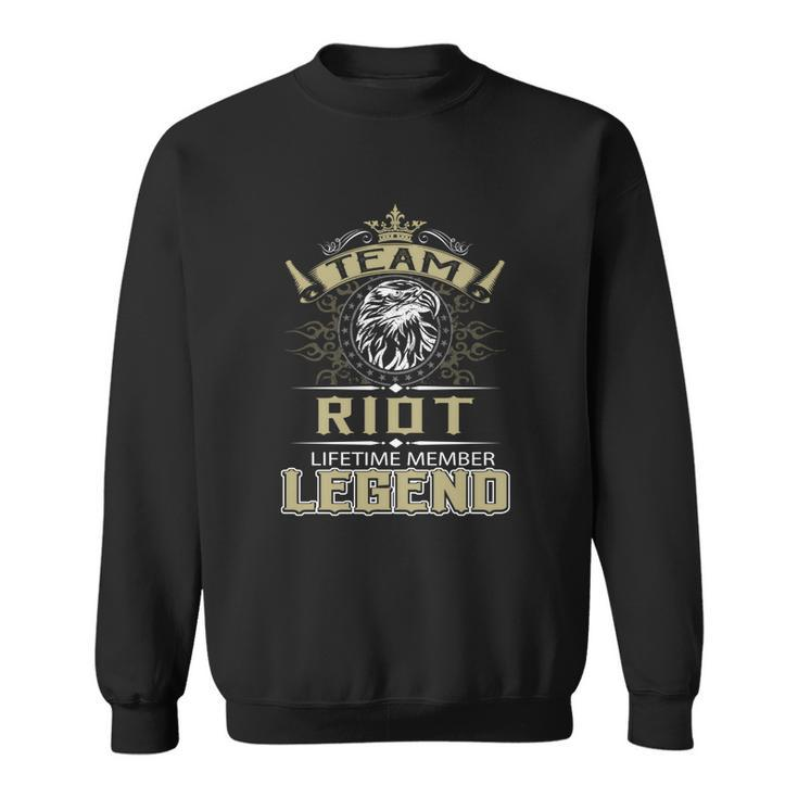 Riot Name  - Riot Eagle Lifetime Member Leg Sweatshirt