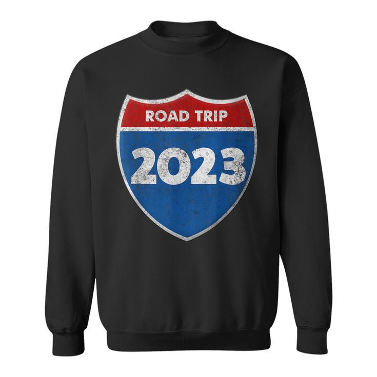 Road Trip 2023 Sign Matching Family Group  Sweatshirt